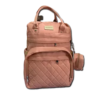 Morral Rosado, Pañalera Con Monedero, Cambiador Impermeable.